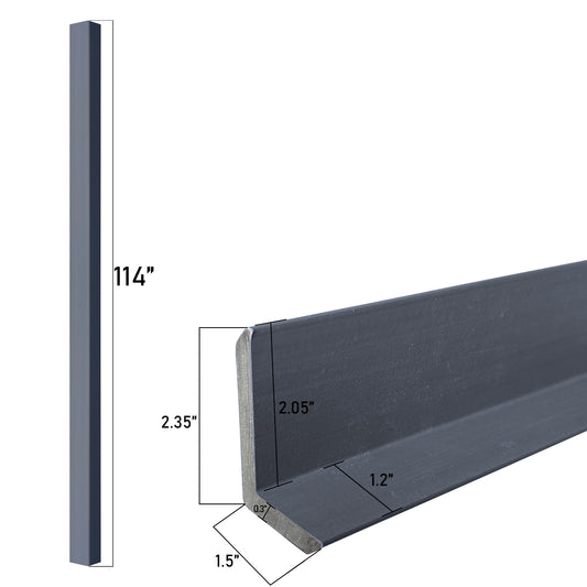 Corners for WPC Exterior Wall Panels - Grey PUX-102 | 114’’H x 2.35’ x 1.5'