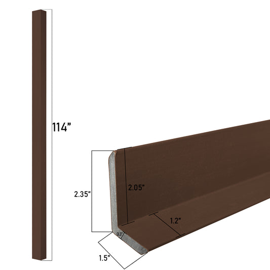 Corners for WPC Exterior Wall Panels - Walnut PUX-104 | 114’’H x 2.35’ x 1.5'