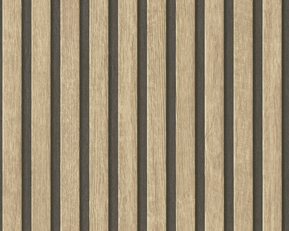 Wallpaper Panels - Wood, Beige, Black, Brown | 20.5'' (53cm) by 33ft (10.5m) | 56sqft