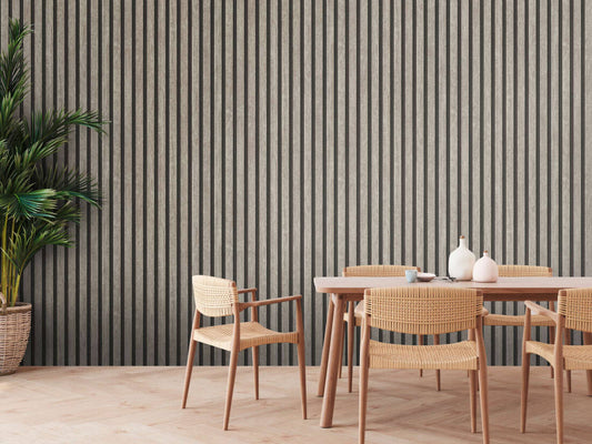 Wallpaper Panels - Wood, Black, Grey | 20.5'' (53cm) by 33ft (10.5m) | 56sqft
