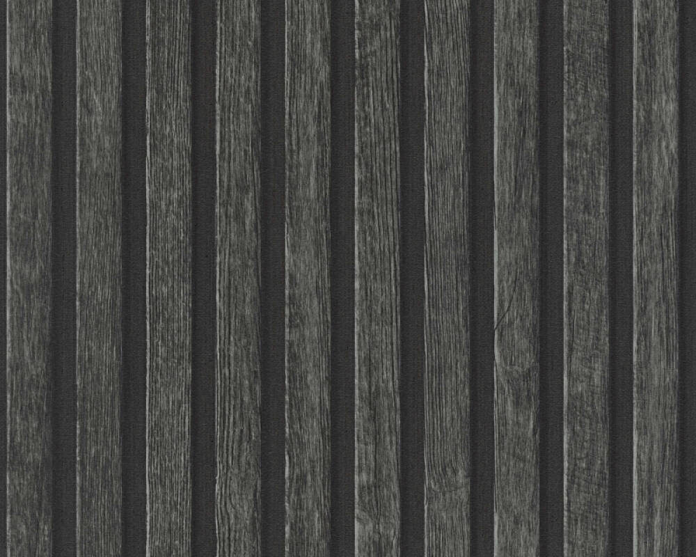 Wallpaper Panels - Wood, Black, Grey | 20.5'' (53cm) by 33ft (10.5m) | 56sqft