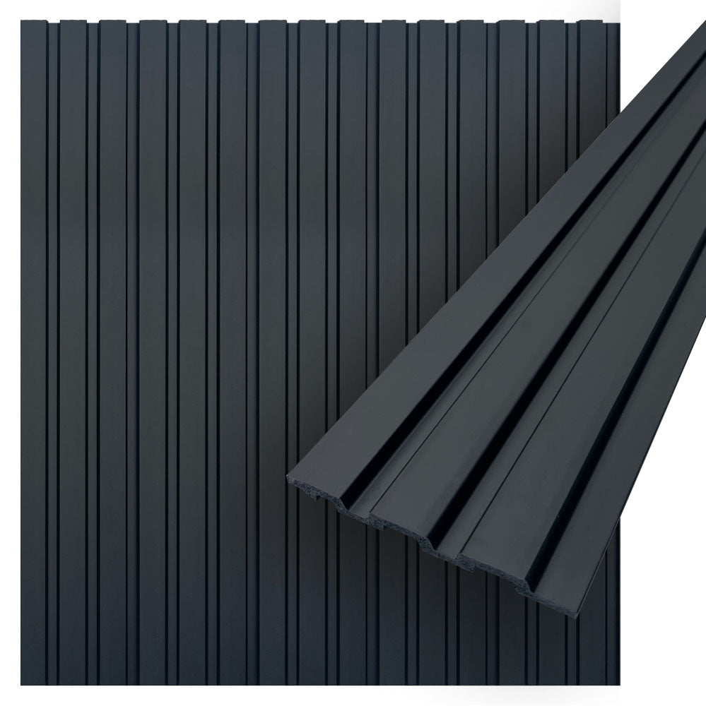 EMMA Collection | Faux Wood Panels | Waterproof Slat Panel | 94.5” x 4.8” | 3.15 sqft.