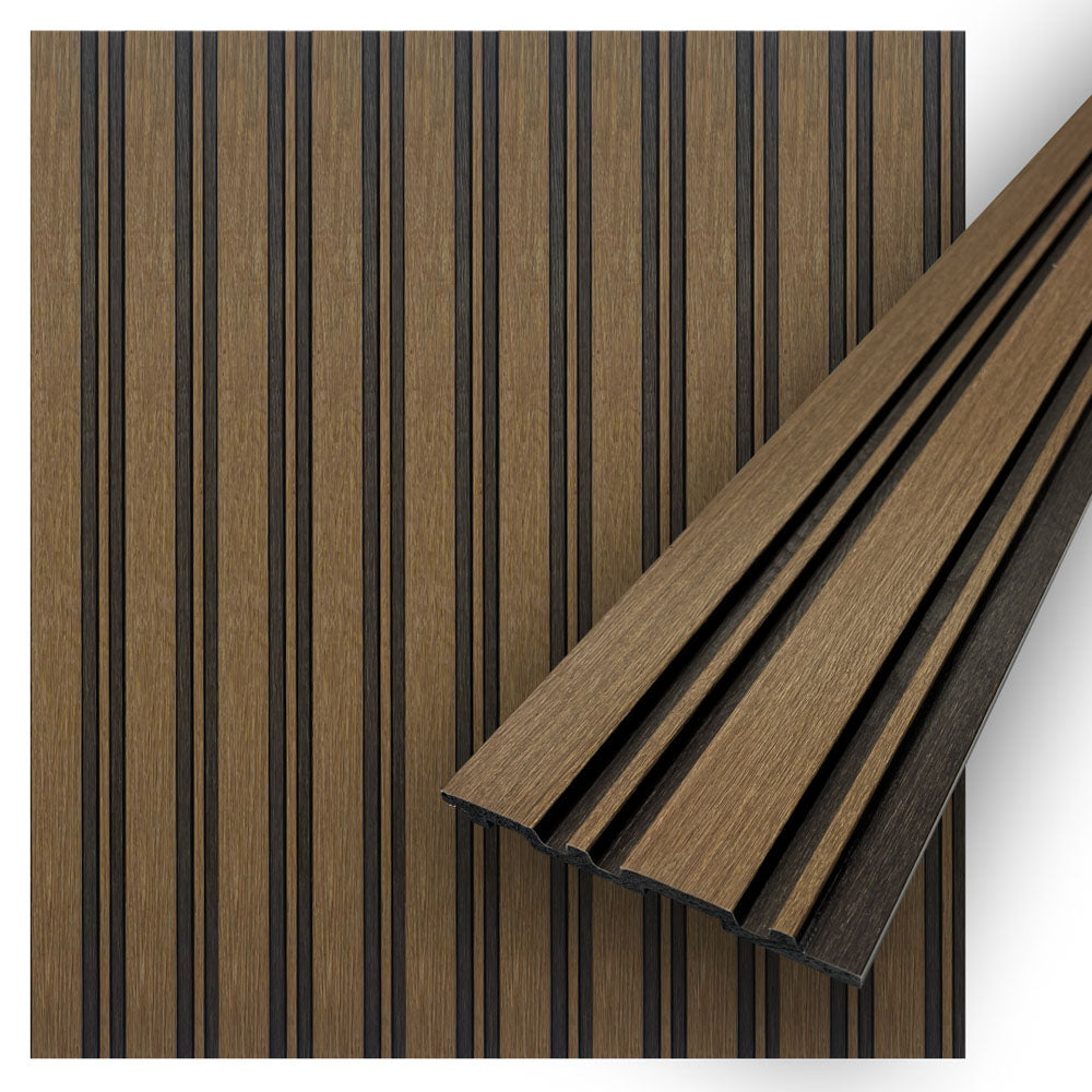 MIA Collection | Faux Wood Panels | Waterproof Slat Panel | 94.5” x 4.8” | 3.15 sqft.