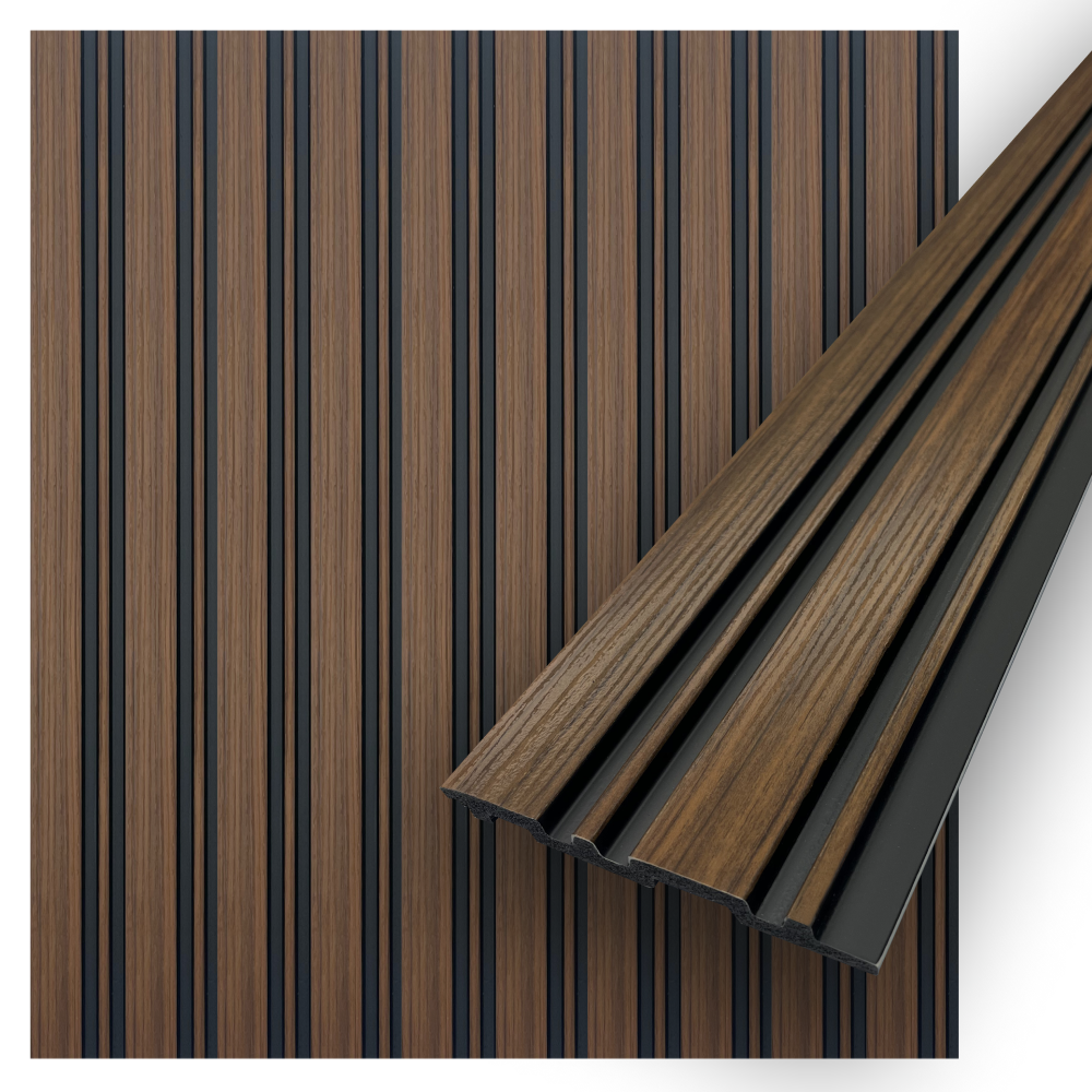 MIA Collection | Faux Wood Panels | Waterproof Slat Panel | 94.5” x 4.8” | 3.15 sqft.