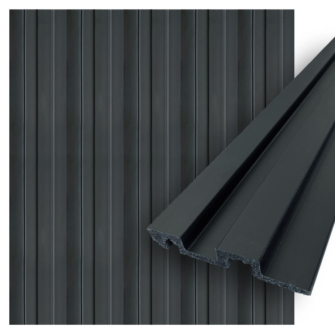 OTTO Collection | Faux Wood Panels | Waterproof Slat Panel | 94.5” x 4.8” | 3.15 sqft.