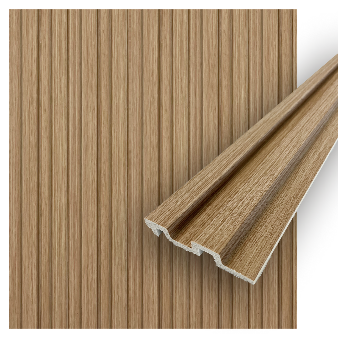 OTTO Collection | Faux Wood Panels | Waterproof Slat Panel | 94.5” x 4.8” | 3.15 sqft.