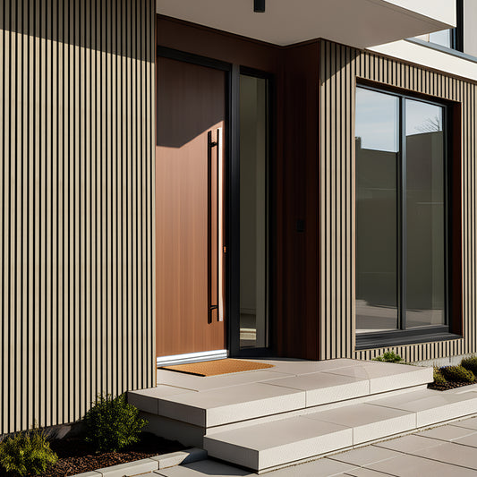 WPC Exterior Wall Panels | UV & Weather Resistant Cladding Panels | Modern Facade Paneling for Homes & Buildings - White Oak | 114’’H x 7.8’’Width 0.63''Depth - PICK UP ONLY (4309 Steeles Ave West)