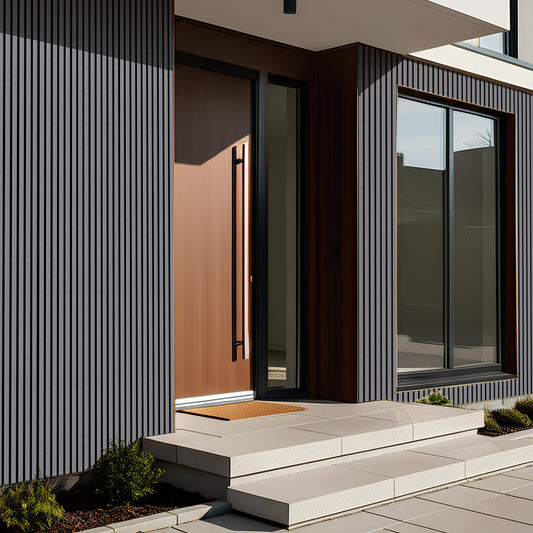 WPC Exterior Wall Panels | UV & Weather Resistant Cladding Panels | Modern Facade Paneling for Homes & Buildings - Grey | 114’’H x 7.8’’Width 0.63''Depth - PICK UP ONLY (4309 Steeles Ave West)