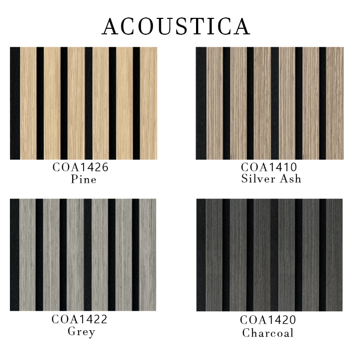 Acoustica Wood Slat Wall Panels | 94.5” x 5” | 3.28 sqft. | Wall Soundproof Panels