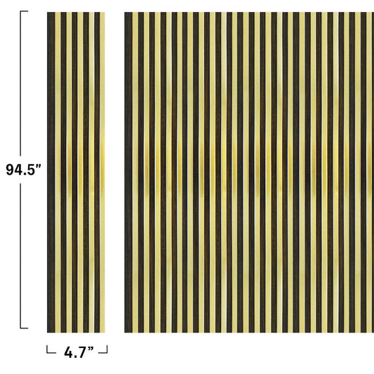 ADA Collection | Gold Black Wall Panels | 100% Waterproof Slat Panel | 94.5” x 4.7” | 3.15 sqft. PU600-202 - PICK UP ONLY (4309 Steeles Ave West)