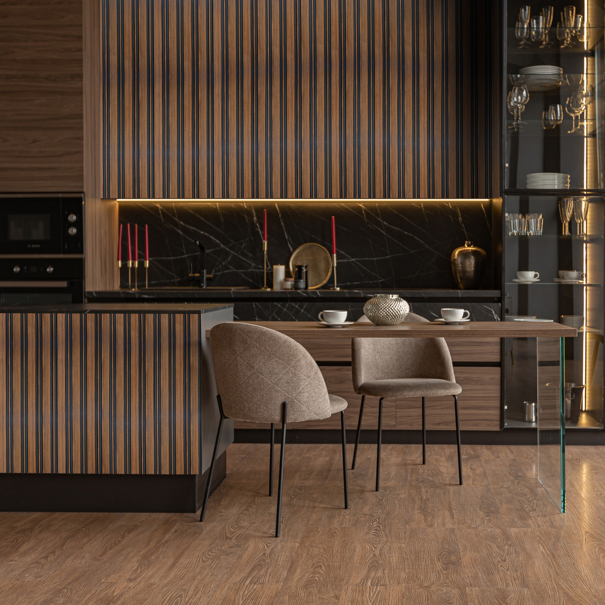 MIA Collection | Faux Wood Panels | Waterproof Slat Panel | 94.5” x 4.8” | 3.15 sqft.