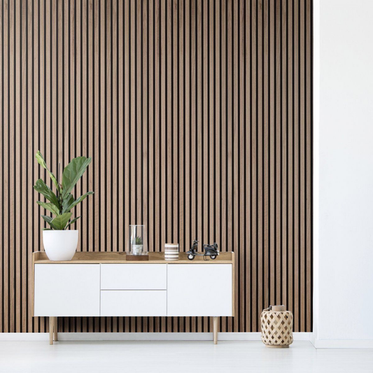 EMMA Collection | Faux Wood Panels | Waterproof Slat Panel | 94.5β x 4.8β | 3.15 sqft.