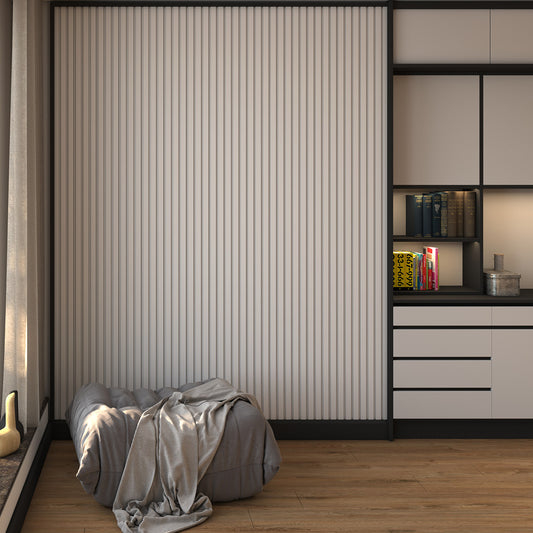 Chantilly Lace N65 Panels | Waterproof Slat Panel EMMA PU900-260 | 114" l x 4.8" w | 3.8 sqft.