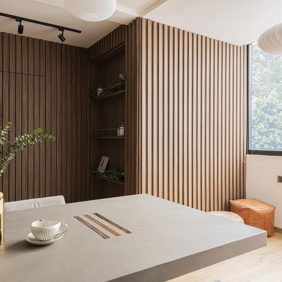 OTTO Collection | Faux Wood Panels | Waterproof Slat Panel | 94.5" x 4.8" | 3.15 sqft.