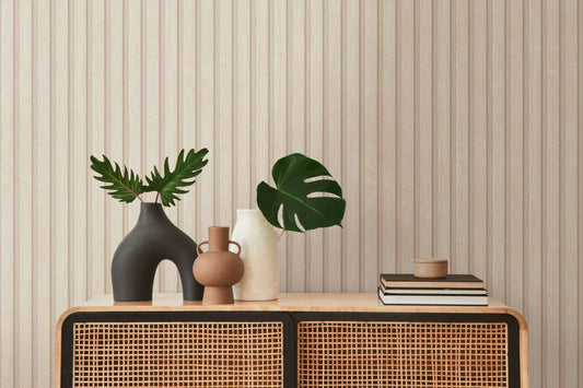 Wallpaper panels - Beige, Cream | 20.5'' (53cm) by 33ft (10.5m) | 56sqft