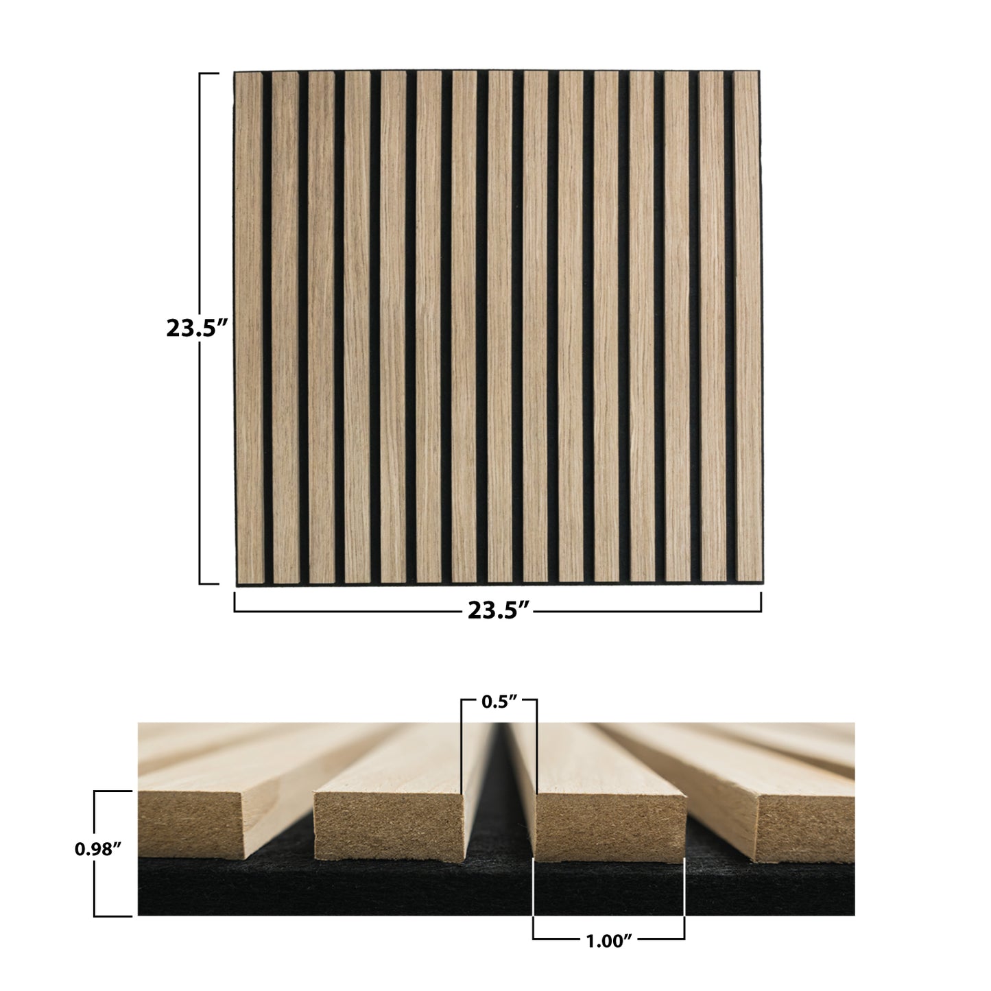 Acoustica Square Panels | Premium Soundproofing & Interior Decor | 23.5” x 23.5” | Covers 3.8 sq. ft.