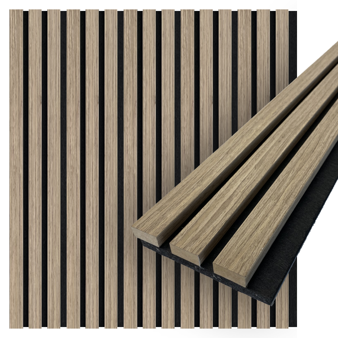 Acoustica Wood Slat Wall Panels | 94.5” x 5” | 3.28 sqft. | Wall Soundproof Panels