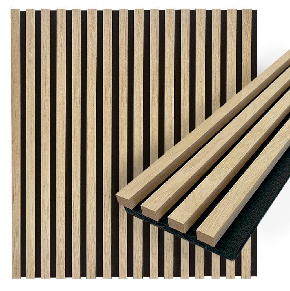 Acoustica Slim Wood Slat Wall Panels | 94.5” x 5” | 3.28 sqft. | Wall Soundproof Panels