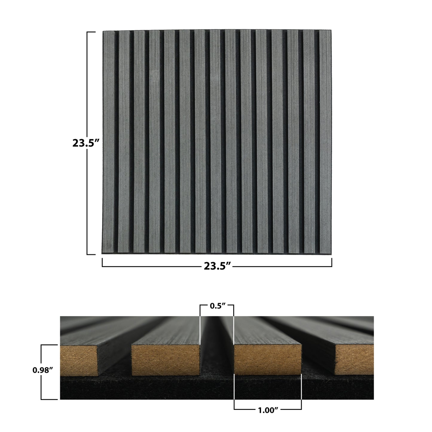 Acoustica Square Panels | Premium Soundproofing & Interior Decor | 23.5” x 23.5” | Covers 3.8 sq. ft.