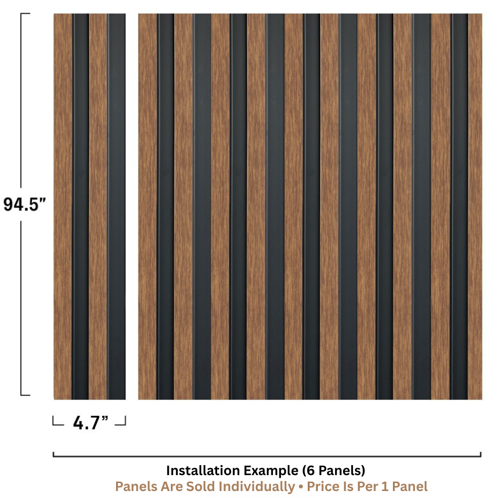 ADA Collection | Faux Wood Panels | Waterproof Slat Panel | 94.5” x 4.8” | 3.15 sqft. PU100-103 - PICK UP ONLY (4309 Steeles Ave West)