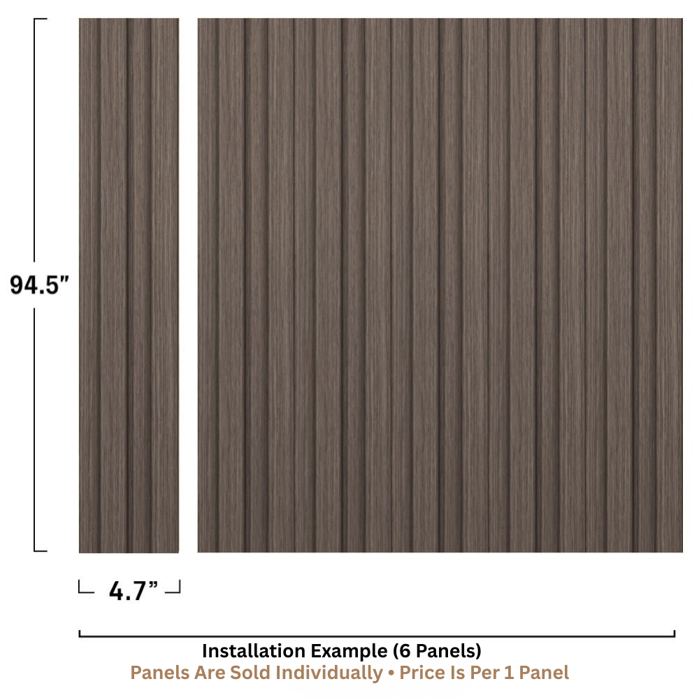ADA Collection | Faux Wood Panels | Waterproof Slat Panel | 94.5” x 4.8” | 3.15 sqft. PU100-106 - PICK UP ONLY (4309 Steeles Ave West)