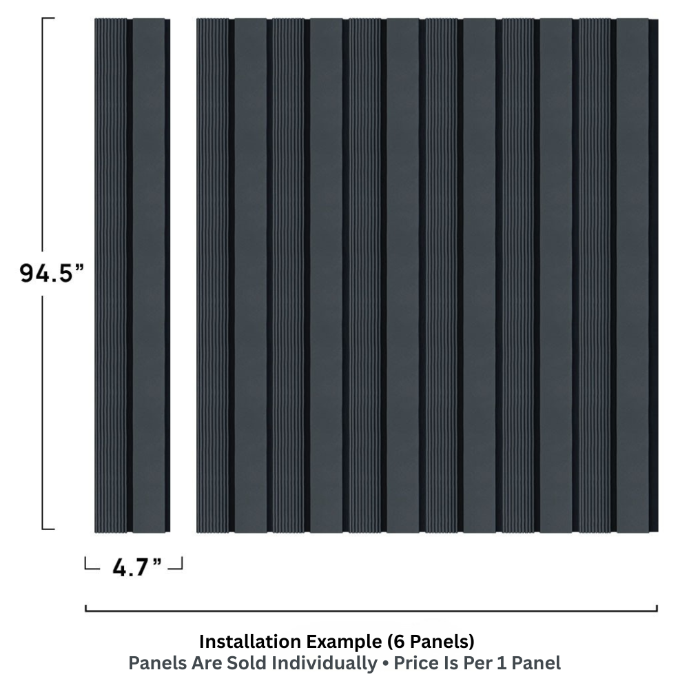 ADA Collection | Faux Wood Panels | Waterproof Slat Panel | 94.5” x 4.8” | 3.15 sqft. PU403 - PICK UP ONLY (4309 Steeles Ave West)