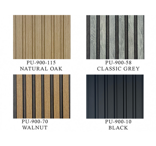 EMMA Collection | Faux Wood Panels | Waterproof Slat Panel | 94.5” x 4.8” | 3.15 sqft.