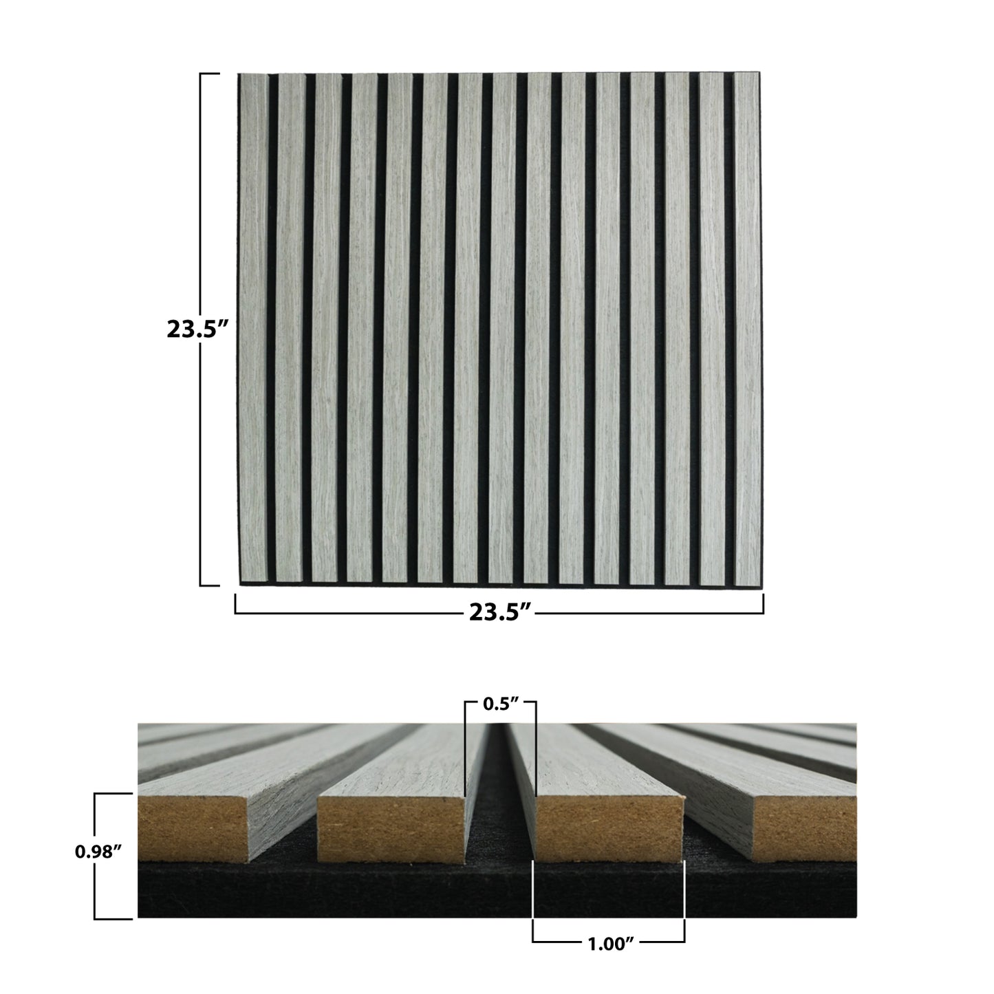 Acoustica Square Panels | Premium Soundproofing & Interior Decor | 23.5” x 23.5” | Covers 3.8 sq. ft.