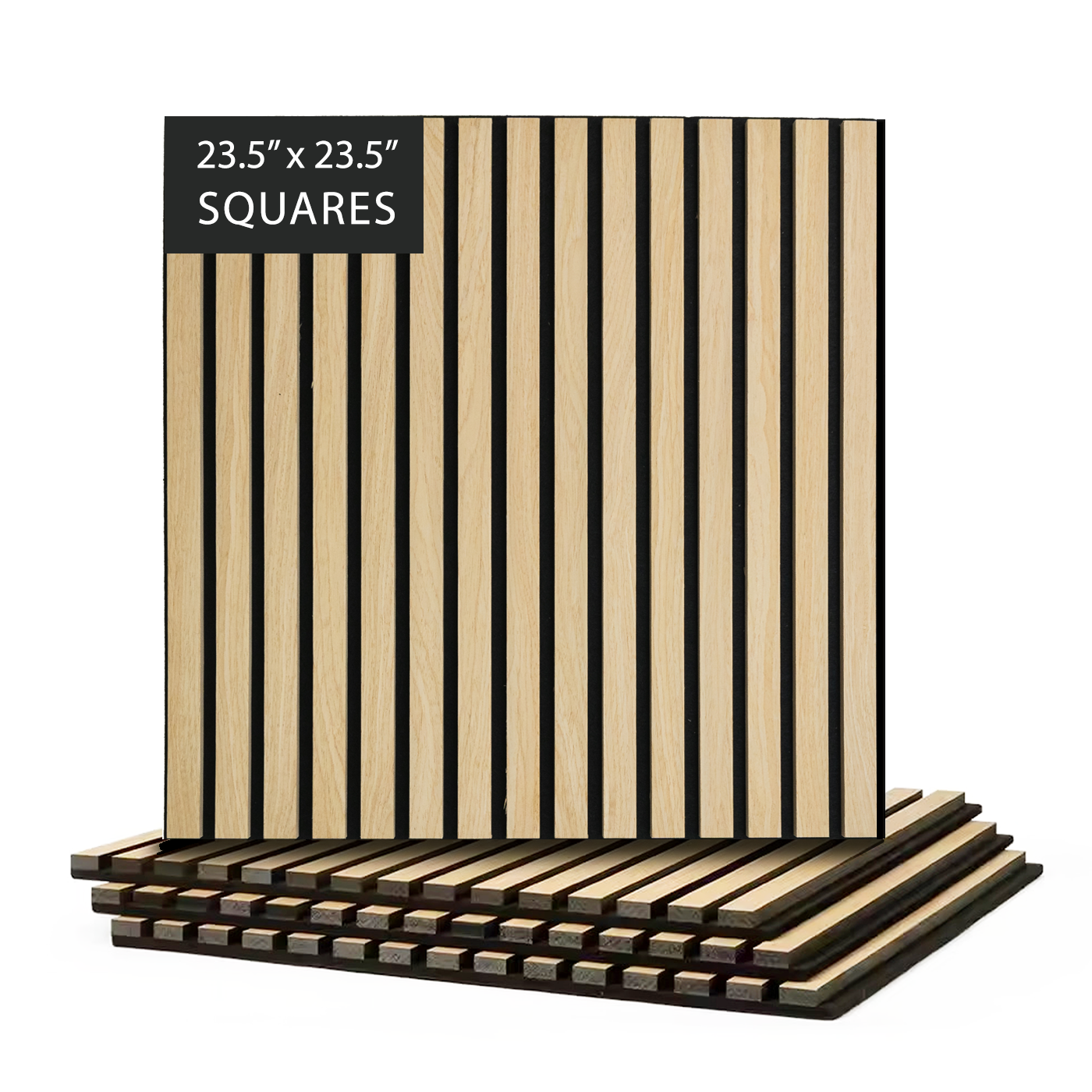 Acoustica Square Panels | Premium Soundproofing & Interior Decor | 23.5” x 23.5” | Covers 3.8 sq. ft.