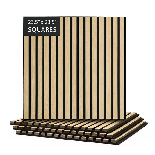 Acoustica Square Panels | Premium Soundproofing & Interior Decor | 23.5” x 23.5” | Covers 3.8 sq. ft.