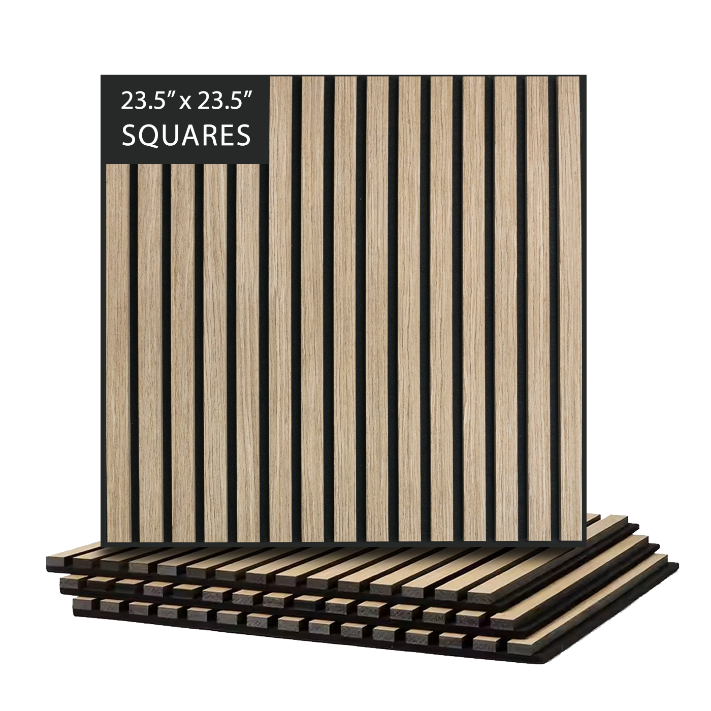 Acoustica Square Panels | Premium Soundproofing & Interior Decor | 23.5” x 23.5” | Covers 3.8 sq. ft.