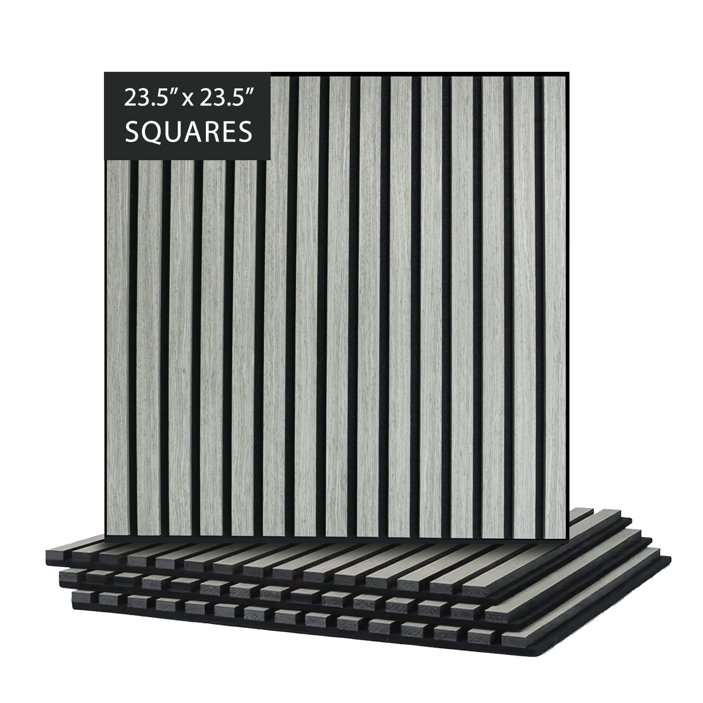 Acoustica Square Panels | Premium Soundproofing & Interior Decor | 23.5” x 23.5” | Covers 3.8 sq. ft.