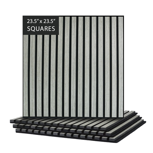 Acoustica Square Panels | Premium Soundproofing & Interior Decor | 23.5” x 23.5” | Covers 3.8 sq. ft.