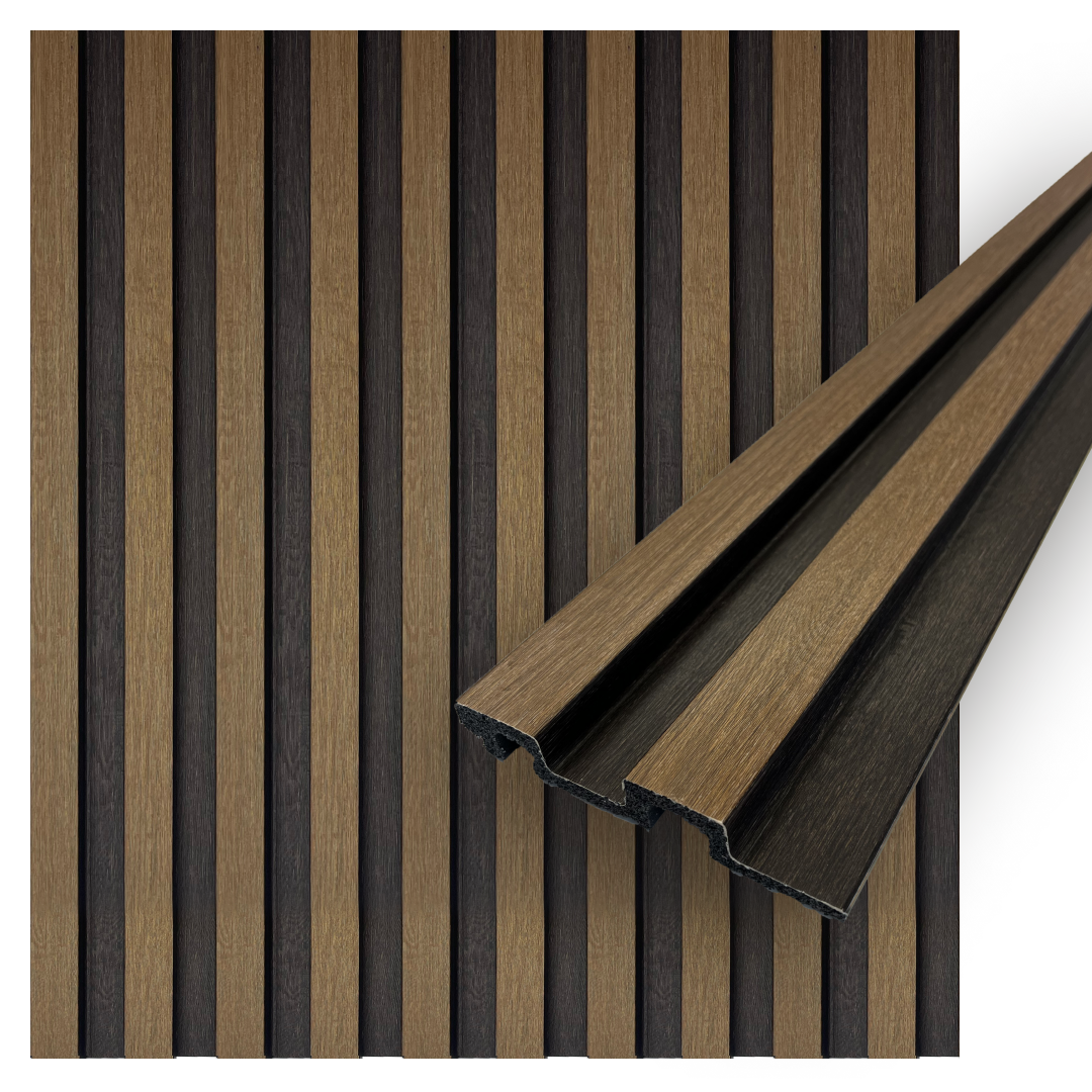 Faux Wood Panels Waterproof Slat Panel | 94.5” x 4.8” | 3.15 sqft.