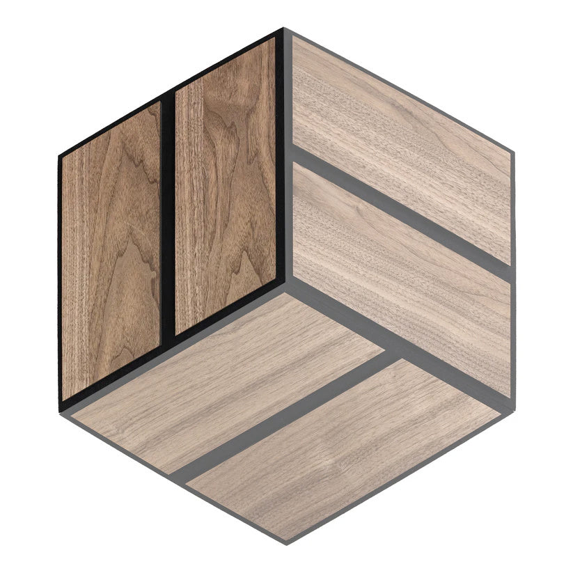 Diamond Wood Veneer Slat Wall Panels | Acoustica Collection  | 11" X 9.5" | 0.73 sqft. | Wall sound-damping Panels. PICK UP ONLY (4309 Steeles Ave West)