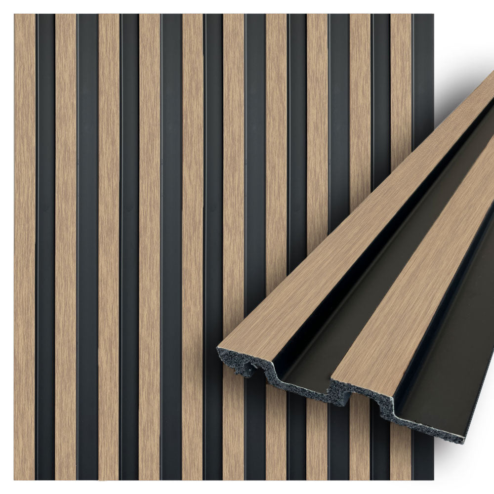 ADA Collection | Faux Wood Panels | Waterproof Slat Panel | 94.5” x 4.8” | 3.15 sqft. PU100-101