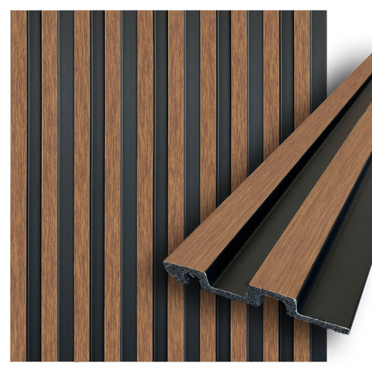 ADA Collection | Faux Wood Panels | Waterproof Slat Panel | 94.5” x 4.8” | 3.15 sqft. PU100-103