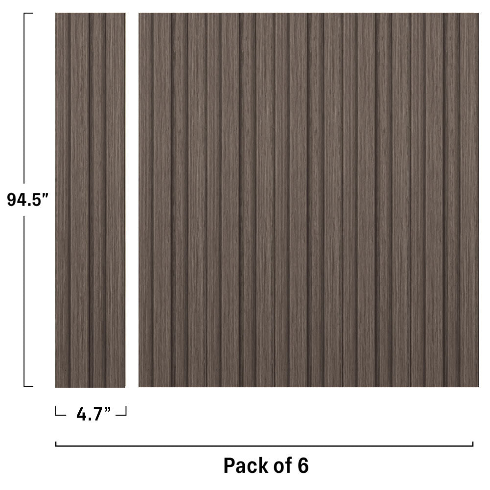 ADA Collection | Faux Wood Panels | Waterproof Slat Panel | 94.5” x 4.8” | 3.15 sqft. PU100-106
