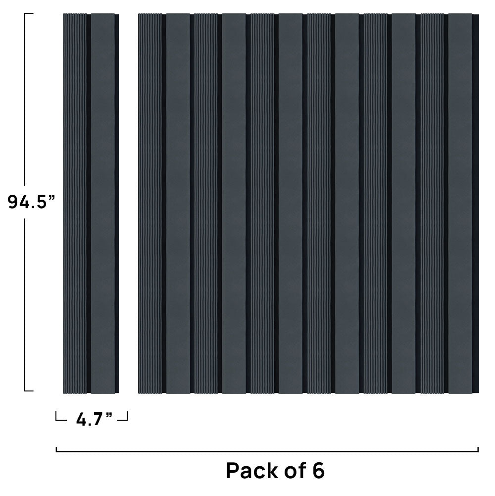 ADA Collection | Faux Wood Panels | Waterproof Slat Panel | 94.5” x 4.8” | 3.15 sqft. PU403