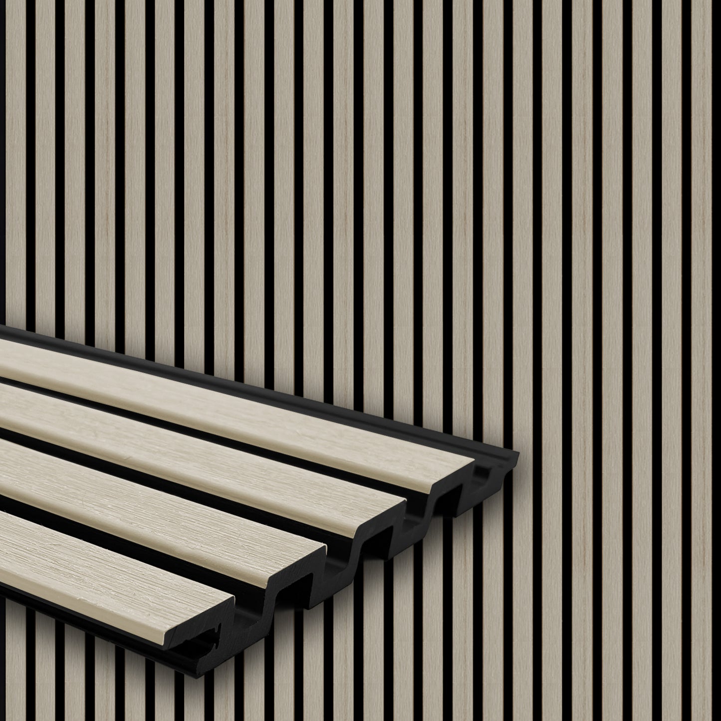 WPC Exterior Wall Panels | UV & Weather Resistant Cladding Panels | Modern Facade Paneling for Homes & Buildings - White Oak | 114’’H x 7.8’’Width 0.63''Depth - PICK UP ONLY (4309 Steeles Ave West)