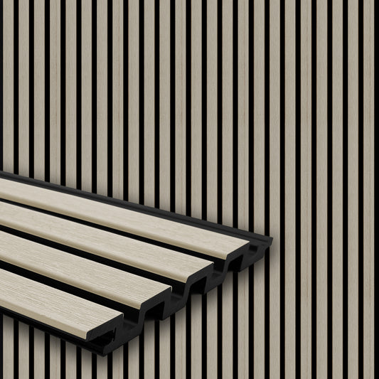 WPC Exterior Wall Panels | UV & Weather Resistant Cladding Panels | Modern Facade Paneling for Homes & Buildings - White Oak | 114’’H x 7.8’’Width 0.63''Depth - PICK UP ONLY (4309 Steeles Ave West)