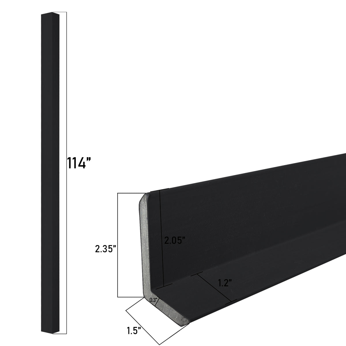 Corners for WPC Exterior Wall Panels - Walnut PUX-105 | 114’’H x 2.35’ x 1.5' - PICK UP ONLY (4309 Steeles Ave West)