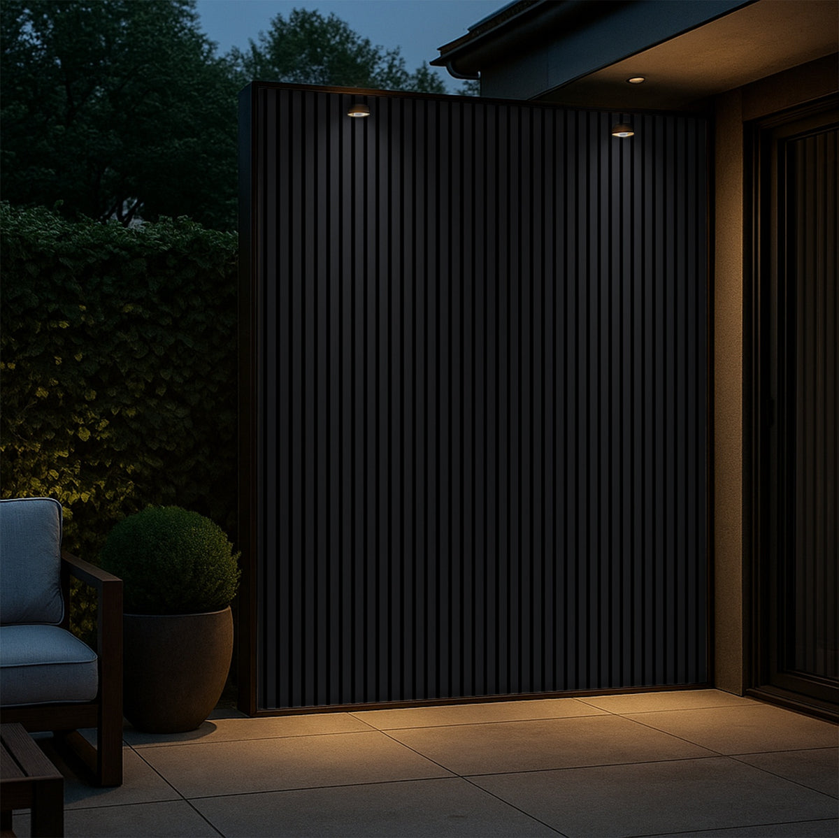 WPC Exterior Wall Panels | UV & Weather Resistant Cladding Panels | Modern Facade Paneling for Homes & Buildings - Black | 114’’H x 7.8’’Width 0.63''Depth | 5,54 sq.ft. - PICK UP ONLY (4309 Steeles Ave West)