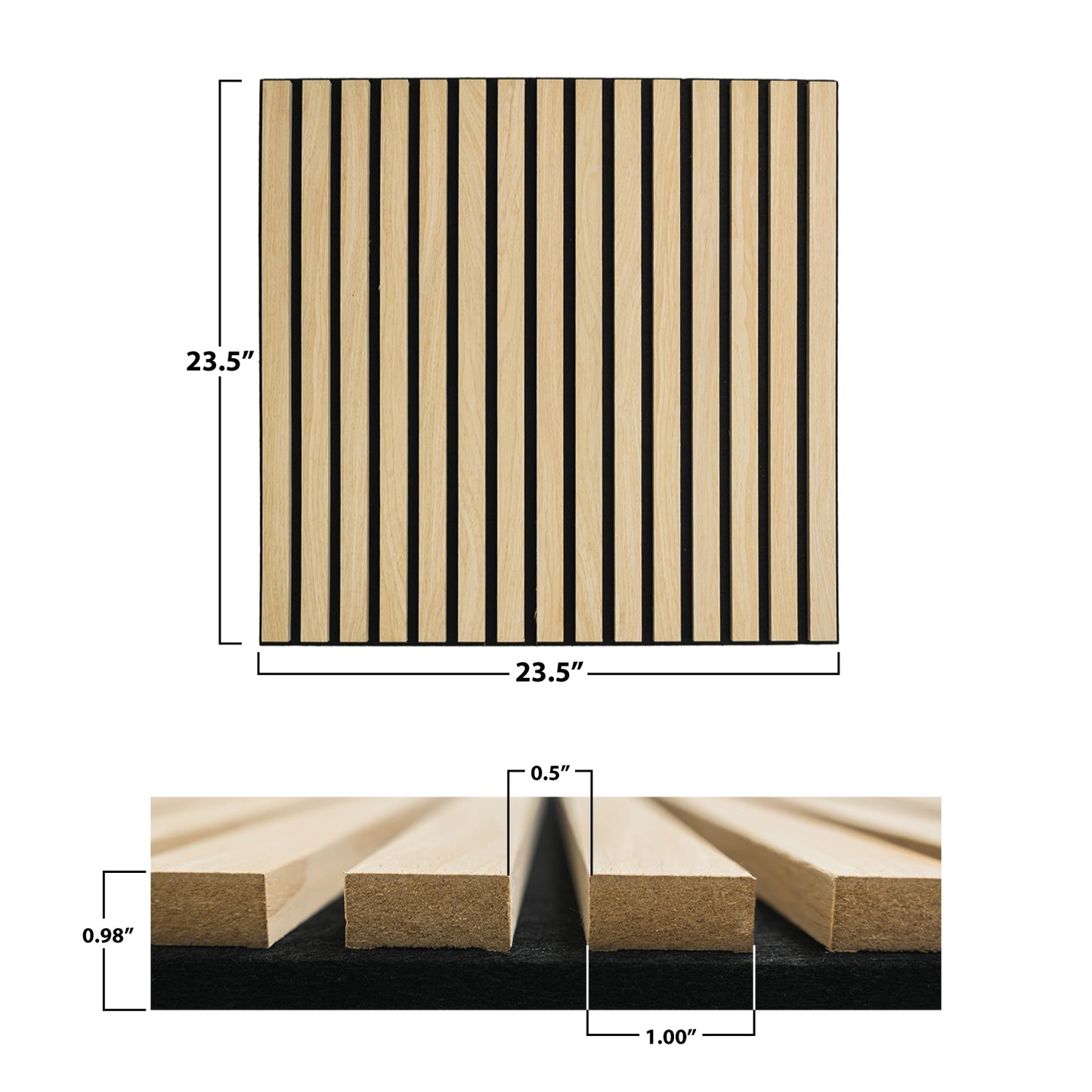 Acoustica Square Panels | Premium Soundproofing & Interior Decor | 23.5” x 23.5” | Covers 3.8 sq. ft.