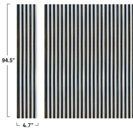ADA Collection | Silver Black Wall Panels | 100% Waterproof Slat Panel | 94.5” x 4.7” | 3.15 sqft. PU600-201 - PICK UP ONLY (4309 Steeles Ave West)