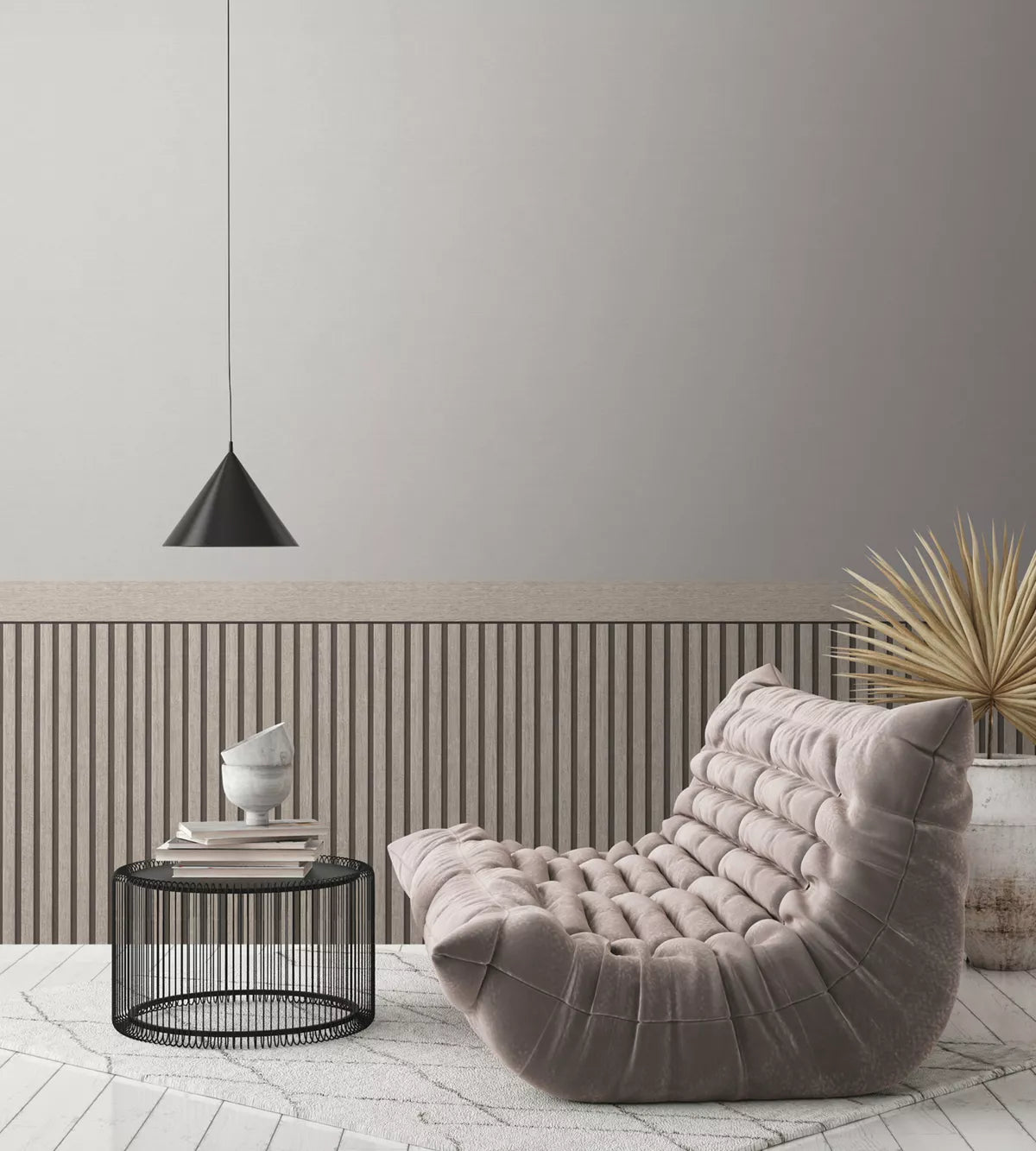 Wainscoting - Grey Wood | 5 m (15 feet) by 1.06 m (42 inches)