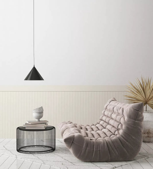 Wainscoting - Wood Batten White Grey | 5 m (15 feet) by 1.06 m (42 inches)