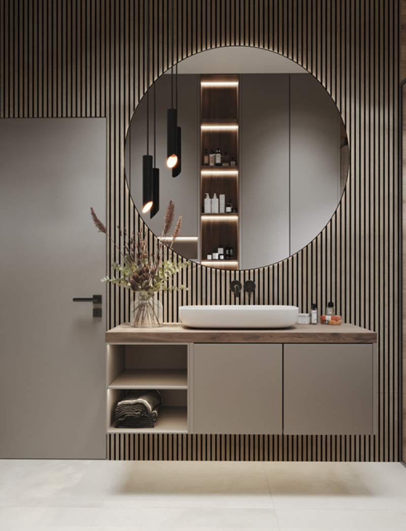 ADA Collection | Faux Wood Panels | Waterproof Slat Panel | 94.5” x 4.8” | 3.15 sqft. PU100-101