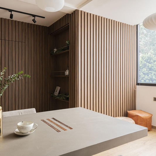 OTTO Collection | Faux Wood Panels | Waterproof Slat Panel | 94.5” x 4.8” | 3.15 sqft.