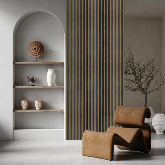 VITA Collection | Faux Wood Panels | Waterproof Slat Panel | 94.5” x 4.8” | 3.15 sqft.
